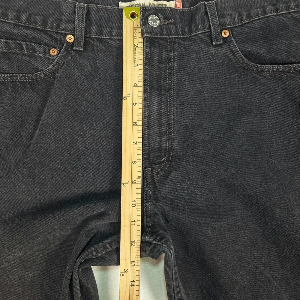 Vtg Levis 505 Regular Fit Jeans Mens 36x30 (34x29) Black Denim Straight Leg Pant